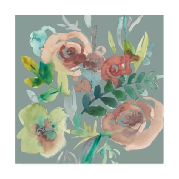 Chariklia Zarris 'Rosealeah V' Canvas Art, 14x14, Trademark Fine Art, Mfr#: WAG10363-C1414GG